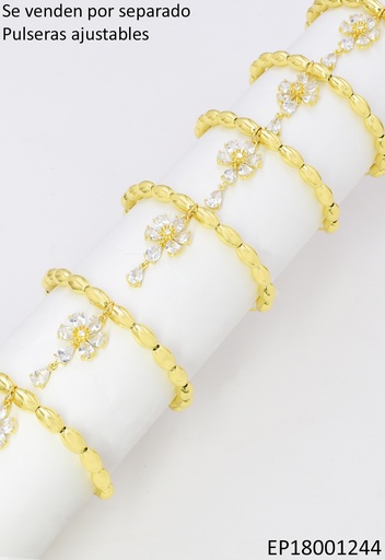 [EP18001244] PULSERA FLOR/ZIRC. OV. AJUST. BE1186-429 012026
