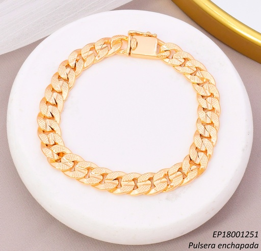 [EP18001251] PULSERA CADENA MARTILLADA PUNTEADA BE1219-291 012026 (CM)