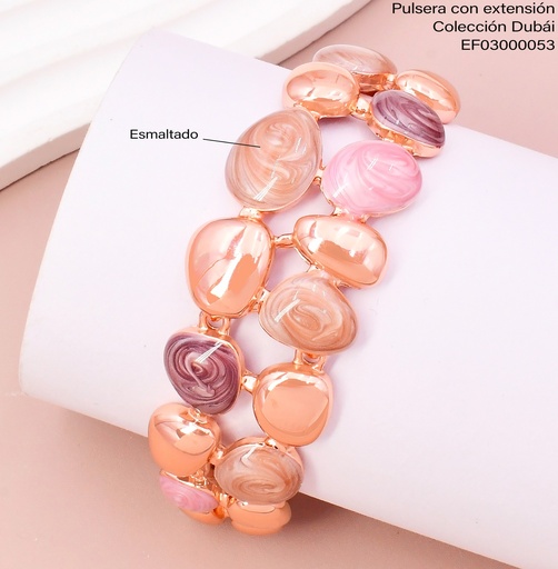 [EF03000053] PULSERA ROSE GOLD ESLAB. ESMALTADOS FD25886