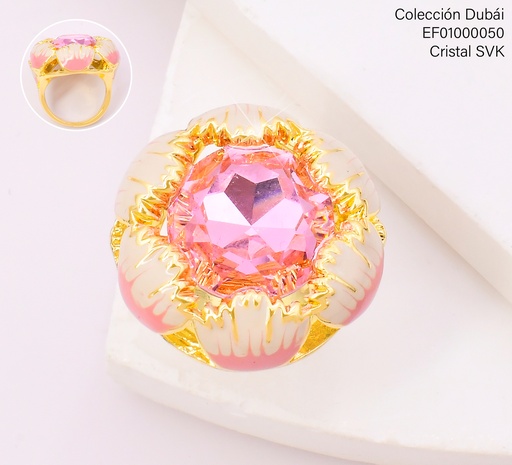 [EF01000050] ANILLO RD OSTRAS/ZIRC.GR ROSADAS FD25732