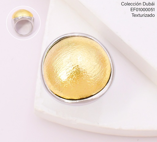 [EF01000051] ANILLO PLAT. RD.GR.DORADO FD25812