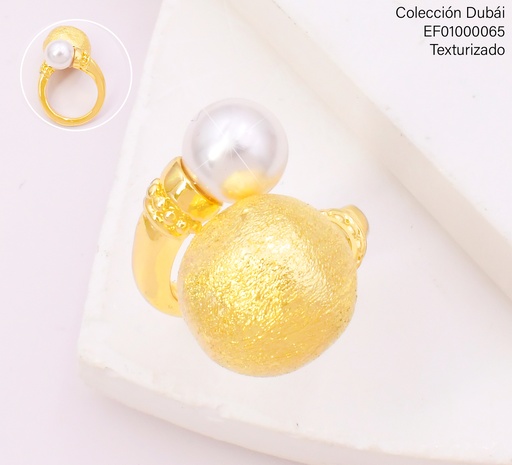 [EF01000065] ANILLO PELOTA GR.CORRUGADA/PERLA FD25858