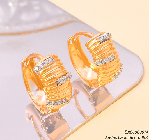 [BX06000014] ARGOLLA BAÑO DE ORO 18K. XUPING RAYAS HORIZONTALES TEYX-7888