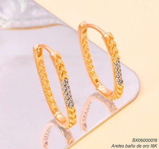 [BX06000019] ARGOLLA BAÑO DE ORO 18K. XUPING OV CORAZON/ZIRC.JEYX-12250