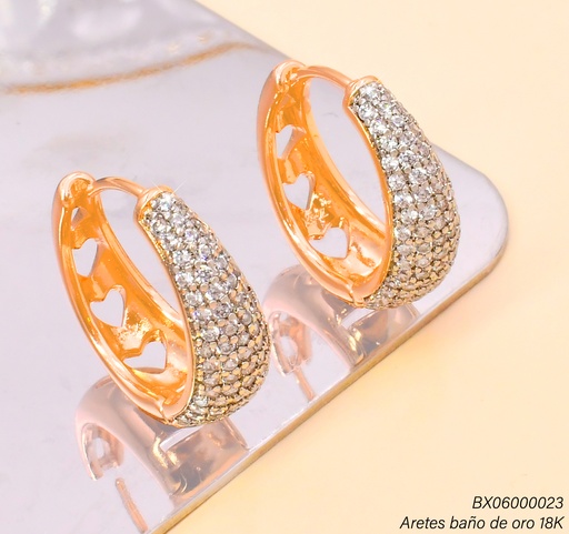 [BX06000023] ARGOLLA BAÑO DE ORO 18K. XUPING GOTA ZIRCONIAS JEYX-1581