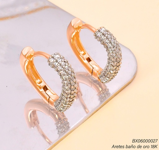 [BX06000027] ARGOLLA BAÑO DE ORO 18K. XUPING OV.ZIRCONIAS JEYX-11876