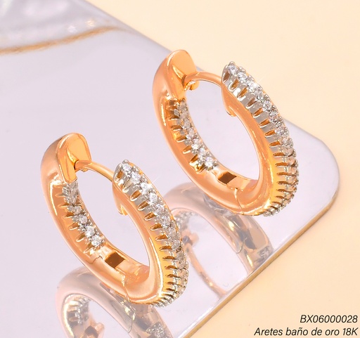 [BX06000028] ARGOLLA BAÑO DE ORO 18K. XUPING LINEA ZIRC.CENTRO JEYX-12047