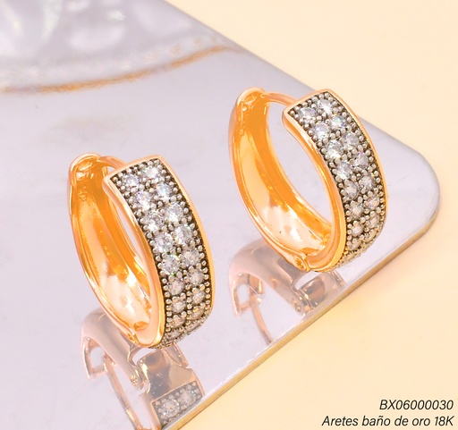 [BX06000030] ARGOLLA BAÑO DE ORO 18K. XUPING DOBLE LINEA UEYX-3580