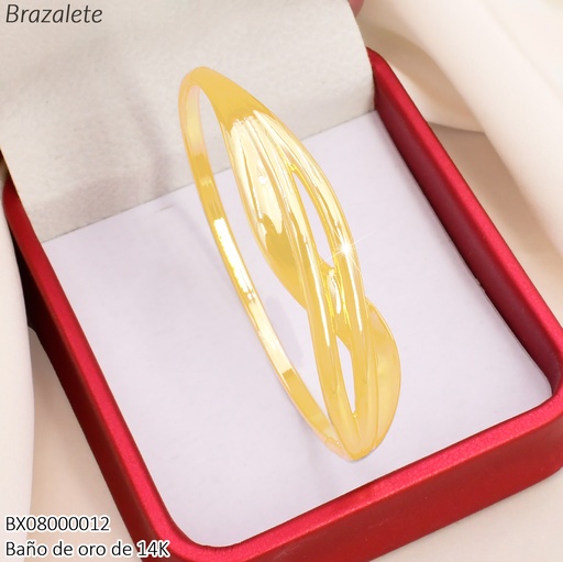 [BX08000012] BRAZALETE BAÑO DE ORO 14K. XUPING 3 LINEAS ENLAZADAS BE1148-427 012026