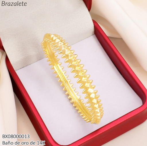 [BX08000013] BRAZALETE BAÑO DE ORO 14K. XUPING DOBLE PUNTAS BE1149-427 012026