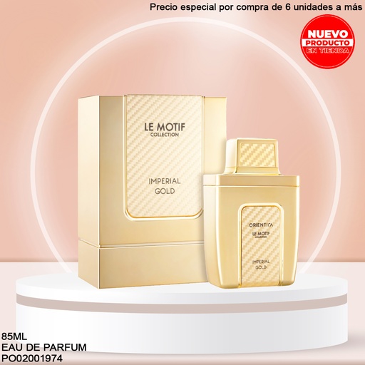 [PO02001974] PERFUME LE MOTIF COLLECTION IMPERIAL GOLD EDP 85ML