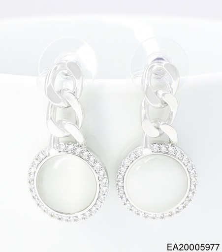 [EA20005977] ARETES PLAT CADENA/ CIRCULO CREMA EE4953-6 012026