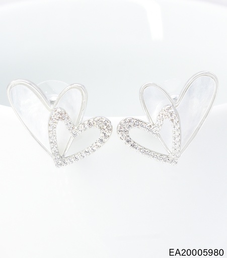 [EA20005980] ARETES PLAT DOBLE CORAZON NACAR/ZIRC. EE4952-6 012026