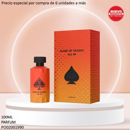 [PO02001990] PERFUME GAME OF SPADES ALL IN MILANO PARFUM