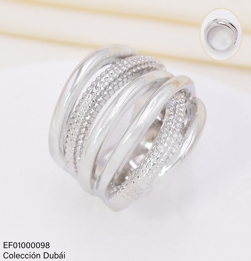 [EF01000098] ANILLO PLAT LINEAS HORIZONTAL FD25321