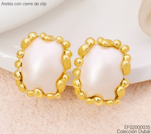 [EF02000035] ARETES DOR RECT BLANCO FD25340