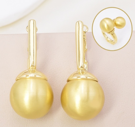[EF02000036] ARETES DOR PELOTA C/ ANILLO FD25348