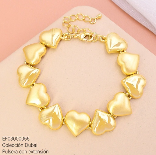 [EF03000056] PULSERA CORAZONES LISOS/MATTE FD25454/FD27892