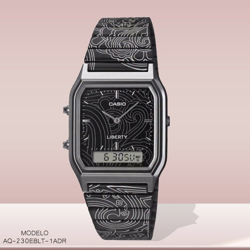 [AQ-230EBLT-1ADR] RELOJ CASIO LIBERTY ANA/DIG AQ-230EBLT-1ADR METAL