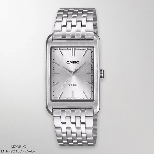 [MTP-B215D-7AVDF] RELOJ CASIO ANALOGO MTP-B215D-7AVDF METAL PLAT.