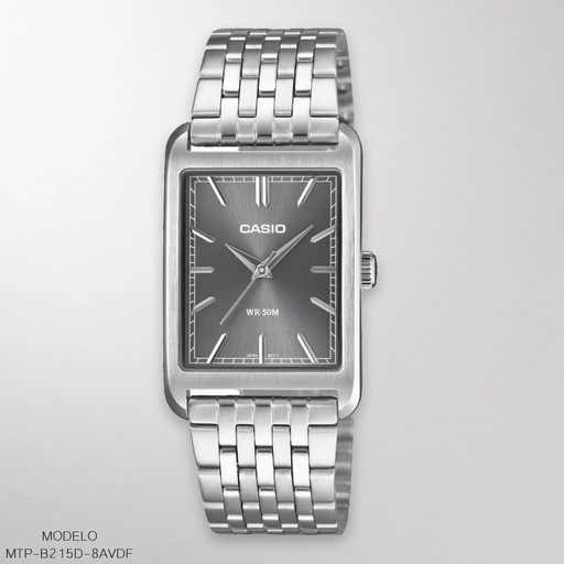 [MTP-B215D-8AVDF] RELOJ CASIO ANALOGO MTP-B215D-8AVDF METAL PLAT.