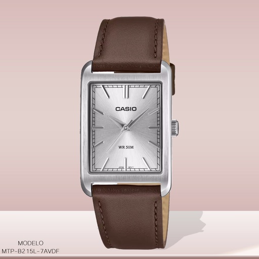 [MTP-B215L-7AVDF] RELOJ CASIO ANALOGO MTP-B215L-7AVDF CUERO CAFE