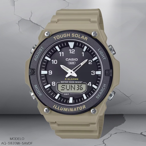 [AQ-S820W-5AVDF] RELOJ CASIO ANA/DIG AQ-S820W-5AVDF RESINA VERDE