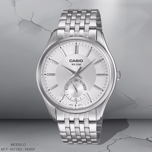 [MTP-B315D-7AVDF] RELOJ CASIO ANALOGO MTP-B315D-7AVDF METAL PLAT.