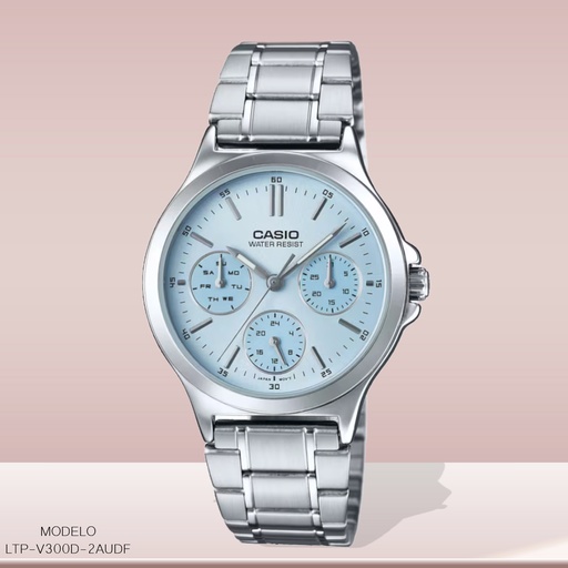 [LTP-V300D-2AUDF] RELOJ CASIO ANALOGO LTP-V300D-2AUDF METAL PLAT.