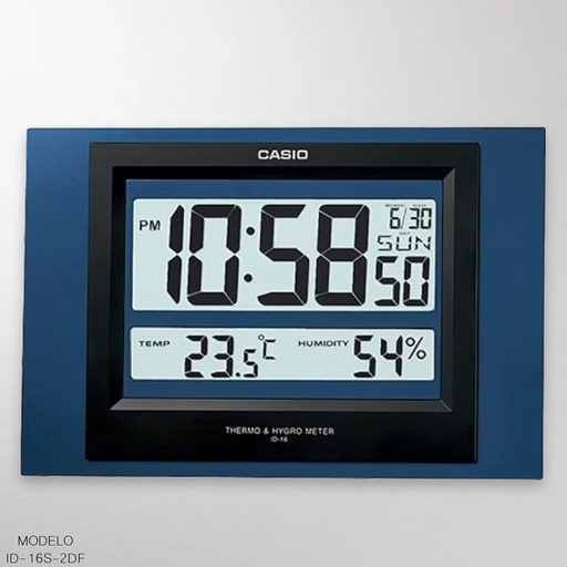 [ID-16S-2DF] RELOJ DE PARED ID-16S-2DF DARK BLUE BATERIA INCLUIDA
