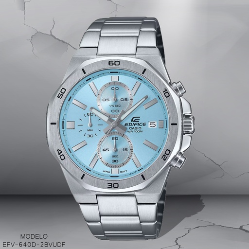 [EFV-640D-2BVUDF] RELOJ CASIO EDIFICE ANALOGO EFV-640D-2BVUDF METAL PLAT.