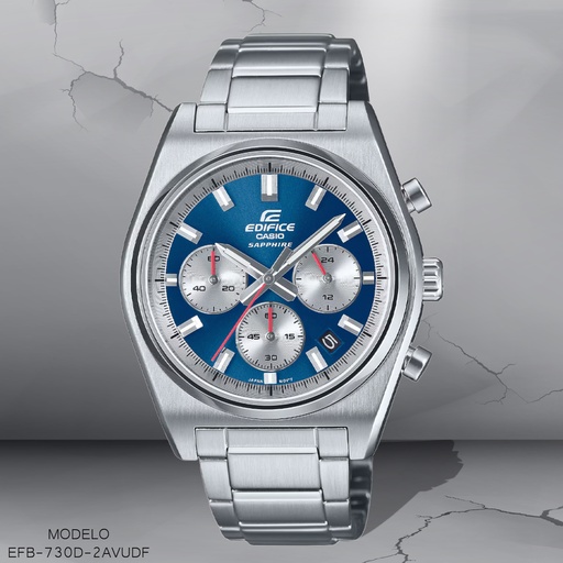 [EFB-730D-2AVUDF] RELOJ CASIO EDIFICE ANALOGO EFB-730D-2AVUDF METAL PLAT.