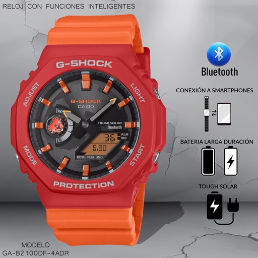 [GA-B2100DF-4ADR] RELOJ CASIO G-SHOCK GALAPAGOS ANA/DIG A GA-B2100DF-4ADR RESINA ROJO