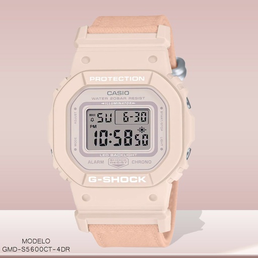 [GMD-S5600CT-4DR] RELOJ CASIO G-SHOCK DIGITAL GMD-S5600CT-4DR RESINA ROSADA