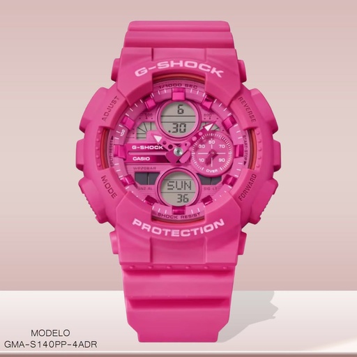 [GMA-S140PP-4ADR] RELOJ CASIO G-SHOCK ANA/DIG DAMA GMA-S140PP-4ADR (5613) RESINA FUCSIA