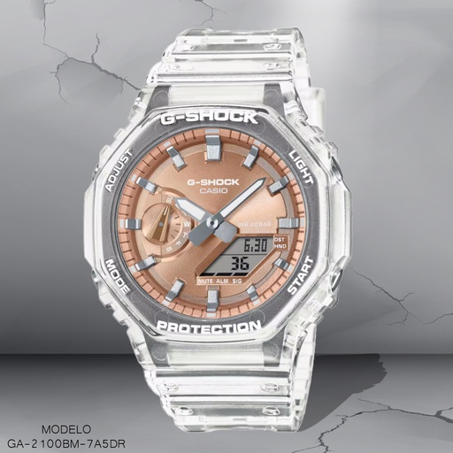 [GA-2100BM-7A5DR] RELO CASIO G-SHOCK ANA/DIG GA-2100BM-7A5DR RESINA TRANSPARENTE