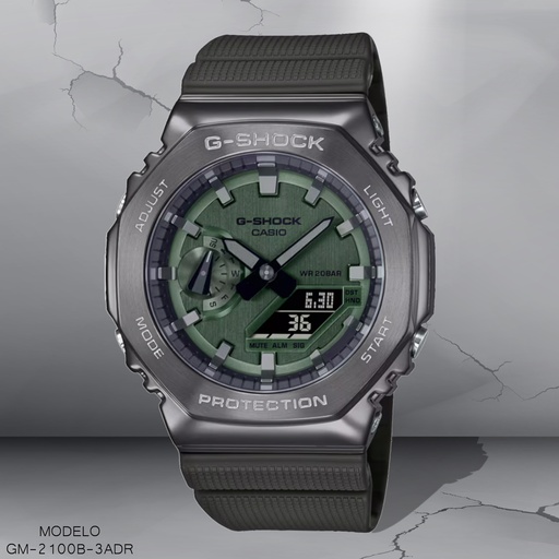 [GM-2100B-3ADR] RELOJ CASIO G-SHOCK ANA/DIG GM-2100B-3ADR RESINA NEGRA