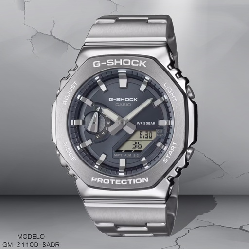 [GM-2110D-8ADR] RELOJ CASIO G-SHOCK ANA/DIG GM-2110D-8ADR METL PLAT