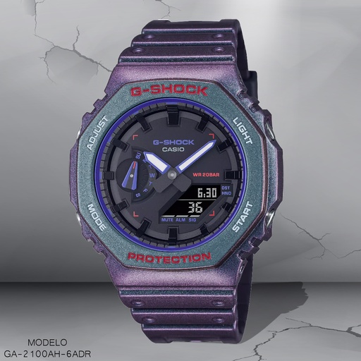[GA-2100AH-6ADR] RELOJ CASIO G-SHOCK ANA/DIG GA-2100AH-6ADR RESINA TORNASOL