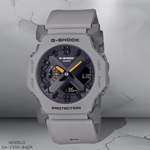 [GA-2300-8ADR] RELOJ CASIO G-SHOCK ANA/DIG GA-2300-8ADR RESINA GRIS