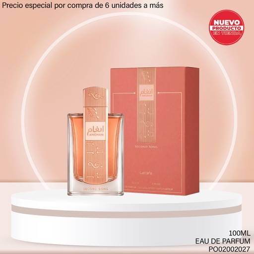 [PO02002027] PERFUME SECOND SONG ANGHAM LATTAFA EDP 100ML