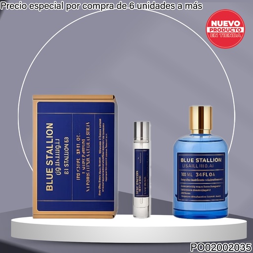 [PO02002035] ESTUCHE 2PCS PERFUMES BLUE STALLION EDP 100/20ML