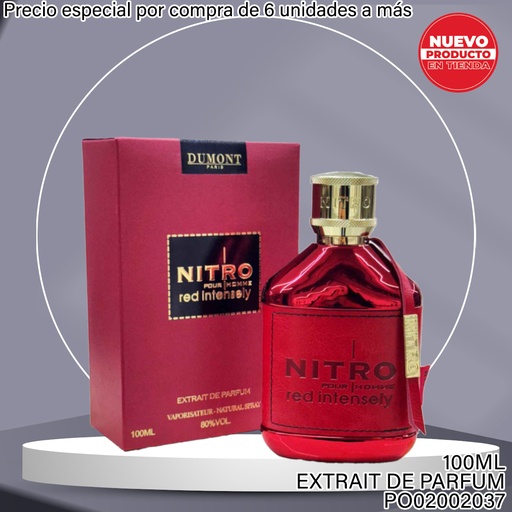 [PO02002037] PERFUME NITRO RED INTENSELY POUR HOMME DUMONT EDP 100ML