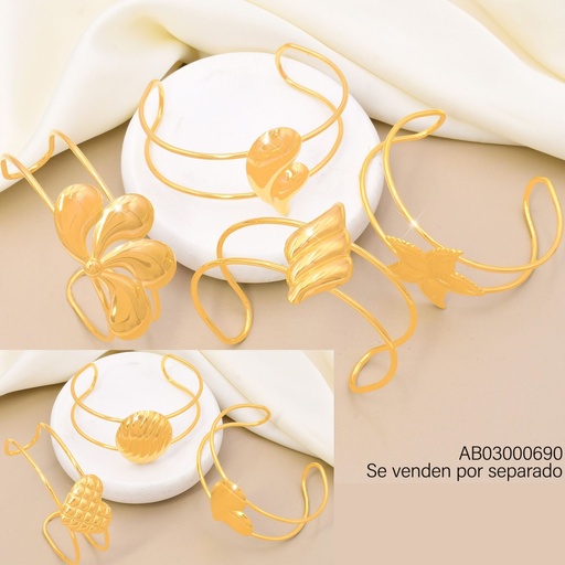[AB03000690] BRAZALETE FORMAS VARIAS INFLADAS K8041