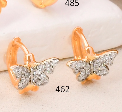 [BX02000462] ARETES HUGGIES BAÑO DE ORO 18K XUPING MARIPOSA 5307