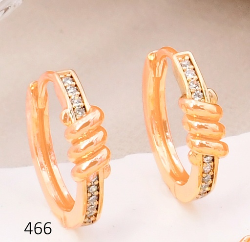 [BX02000466] ARETES HUGGIES BAÑO DE ORO 18K XUPING LINEA ZIRC. HE12678-1