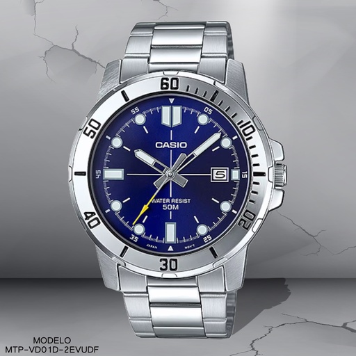 [MTP-VD01D-2EVUDF] RELOJ CASIO ANALOGO MTP-VD01D-2EVUDF METAL PLAT.