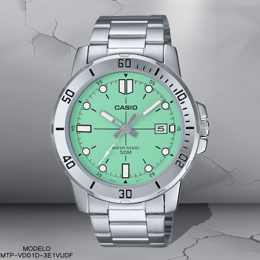 [MTP-VD01D-3E1VUDF] RELOJ CASIO9 ANALOGO MTP-VD01D-3E1VUDF METAL PLAT
