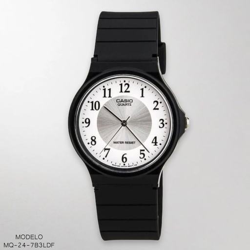 [MQ-24-7B3LDF] RELOJ CASIO ANALOGO MQ-24-7B3LDF RESINA NEGRA