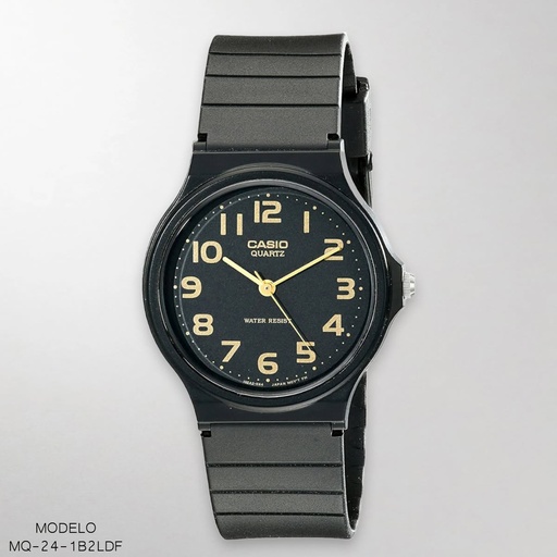 [MQ-24-1B2LDF] RELOJ CASIO ANALOGO MQ-24-1B2LDF RESINA NEGRA
